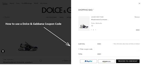 promo code dolce gabbana|gabbana coupon code.